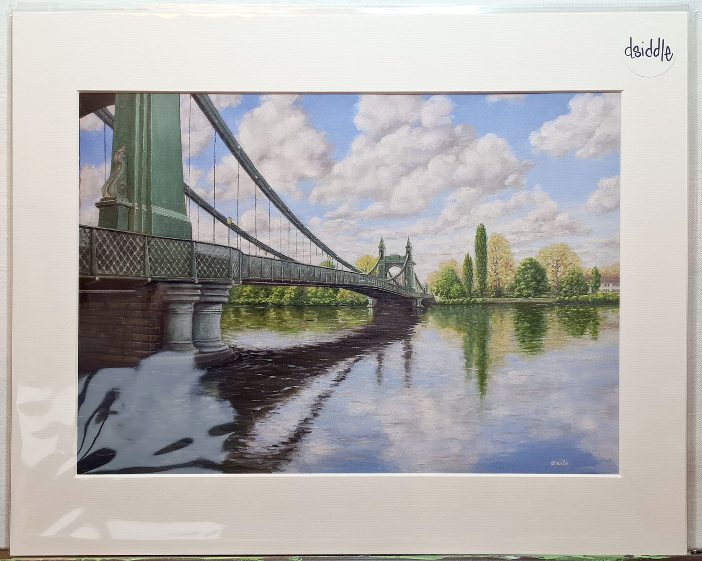 A3 Print - Hammersmith Bridge: Spring