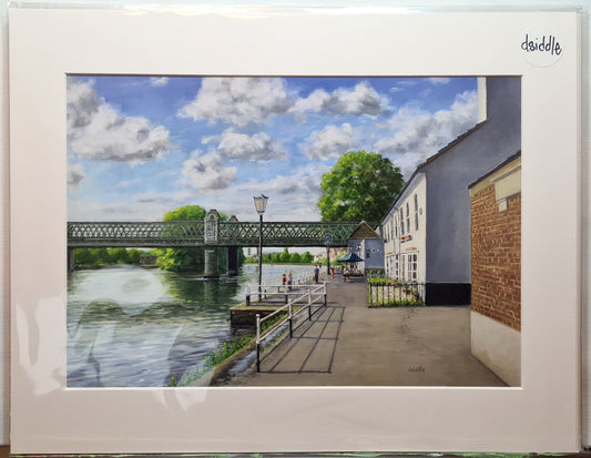 A3 Print - The Strand on the Green - Chiswick