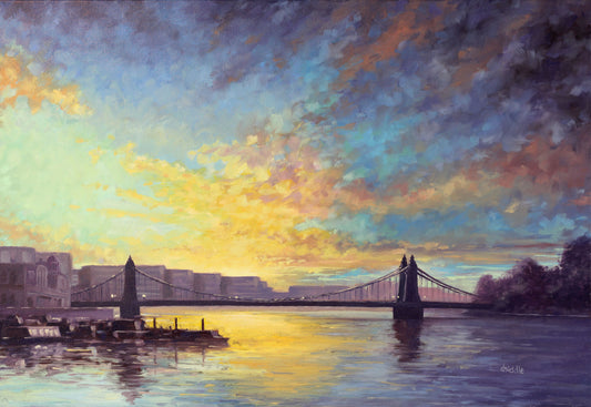 Hammersmith Bridge - winter sunrise